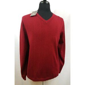 Chatham Road Mens NWT XL Cotton Long Sleeve Red Lightweight Sweater Cool Weather